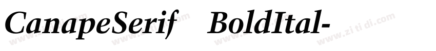 CanapeSerif BoldItal字体转换